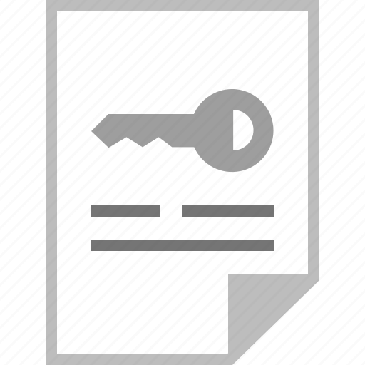 Document, file, key, keyword, private icon - Download on Iconfinder