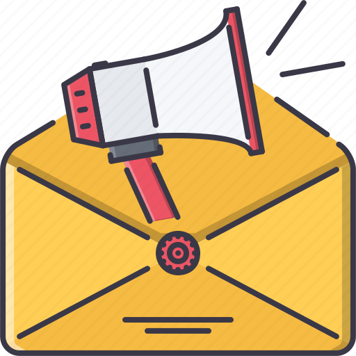 Envelope, horn, letter, mail, marketing, promotion icon - Download on Iconfinder