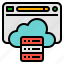 cloud, database, hosting, seo, website 
