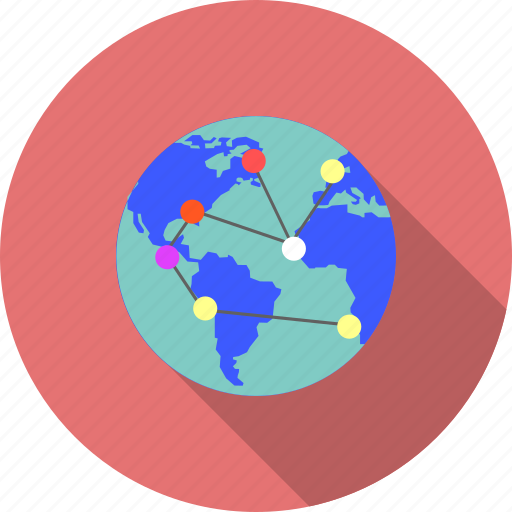 Connection, globe, internet, magnifier, network, world, world map icon - Download on Iconfinder