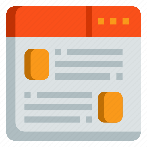 Blog, layout, page, screen, web page icon - Download on Iconfinder
