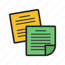 note, office, outline, paper, postit icon, sticker icon