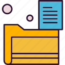 document, file, folder, type