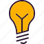 bulb, idea, light, seo 