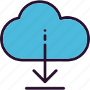 cloud, database, download, server, storage