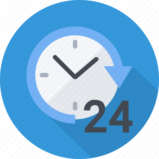 24 Hour Assistance Help Helpdesk Support Technical Icon