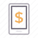 dollar, mobile, online, pay, seo