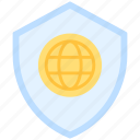 globe, shield, world
