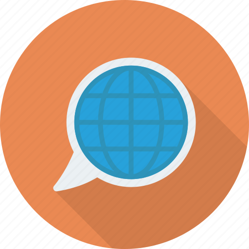 Bubble, chat, global, globe, message icon - Download on Iconfinder