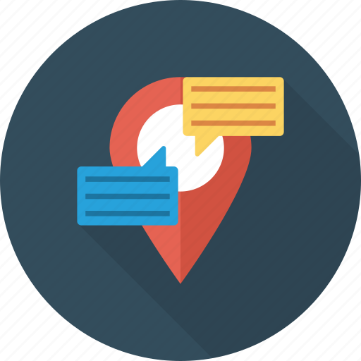 Chat, communication, location, marker, pin, place, point icon - Download on Iconfinder
