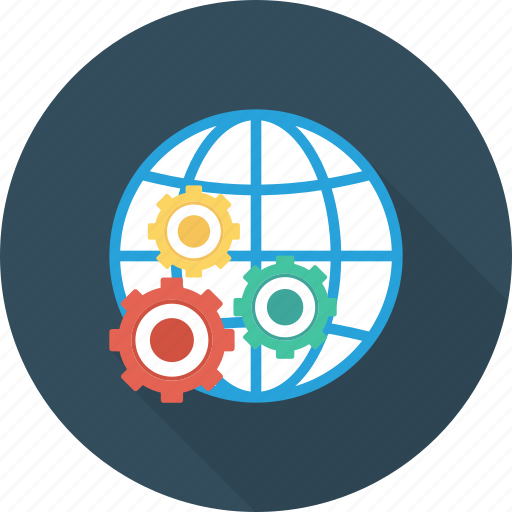 Cog, cogwheel, global, globe, internet, setting icon - Download on Iconfinder