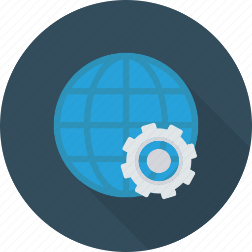 Cog, cogwheel, global, globe, internet, setting icon - Download on Iconfinder