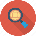 explore, global, magnifier, network, search 