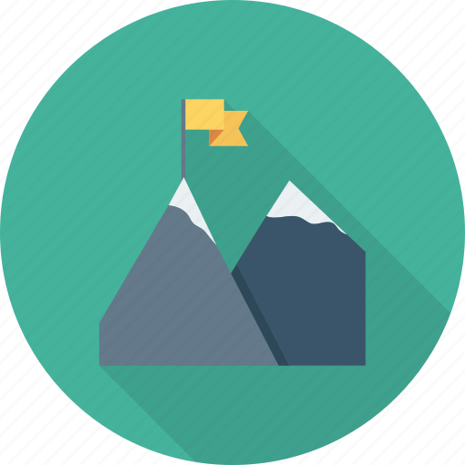 Achievement, flag, mountn, success icon - Download on Iconfinder