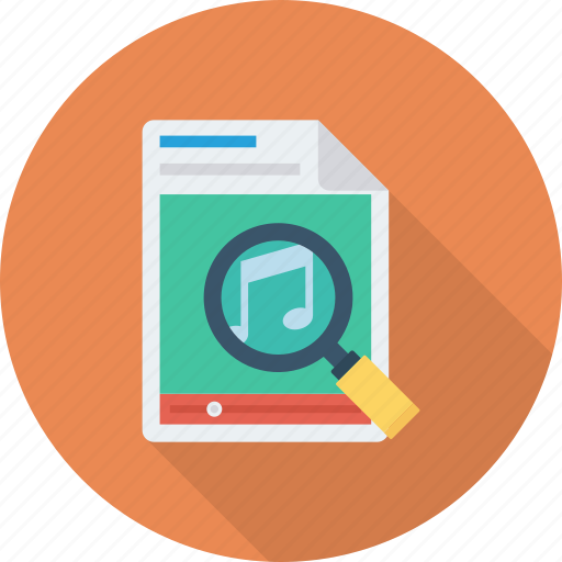 Audio, document, file, music, search icon - Download on Iconfinder