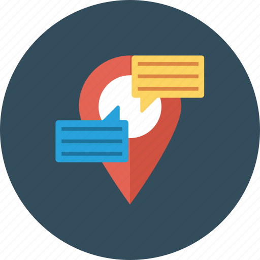 Chat, communication, location, marker, pin, place, point icon - Download on Iconfinder
