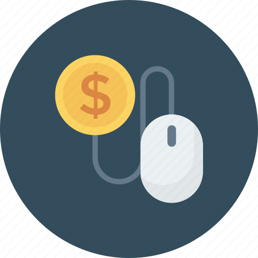 Click, coin, dollar, mouse, pay, per, ppc icon - Download on Iconfinder
