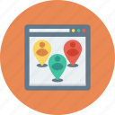 location, map, marker, people, user, web, website