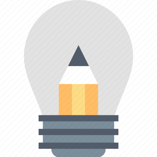 Creative, services, bulb, content, idea, innovation, pencil icon - Download on Iconfinder