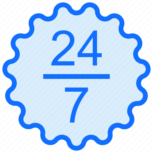 24 hours, sign, service, 24/7 icon - Download on Iconfinder