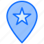 location, place, pin, star, marker 