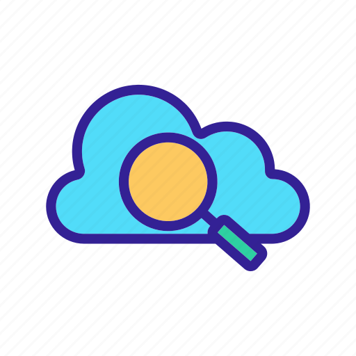 Cloud, contour, internet, search, seo, web icon - Download on Iconfinder