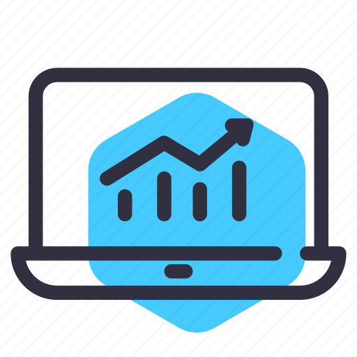 Analytics, graph, growth, laptop, marketing, performance icon - Download on Iconfinder