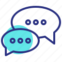 bubbles, call, chat, communication, speech