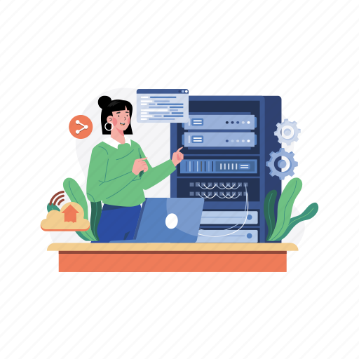 Checking, fixing, administrator, specialist, equipment, programmer, database illustration - Download on Iconfinder
