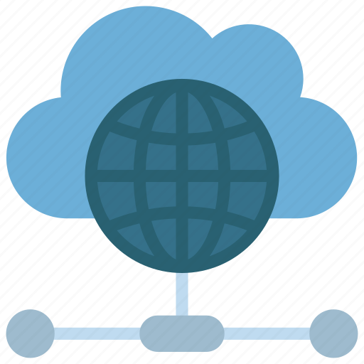 Single, cloud, network, globe, grid, computing icon - Download on Iconfinder