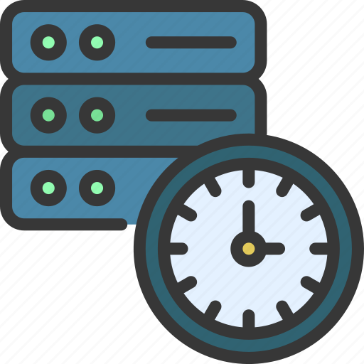 Server, timer, timed, clock icon - Download on Iconfinder