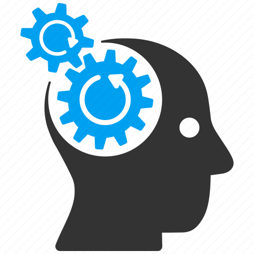 Brain gears, intellect, memory tools, psychology, rotation, science, settings icon - Download on Iconfinder