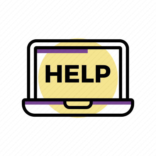 Help, laptop, service, support icon - Download on Iconfinder