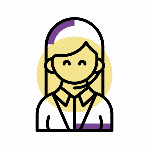 Service, staff, support, woman, help, person icon - Download on Iconfinder