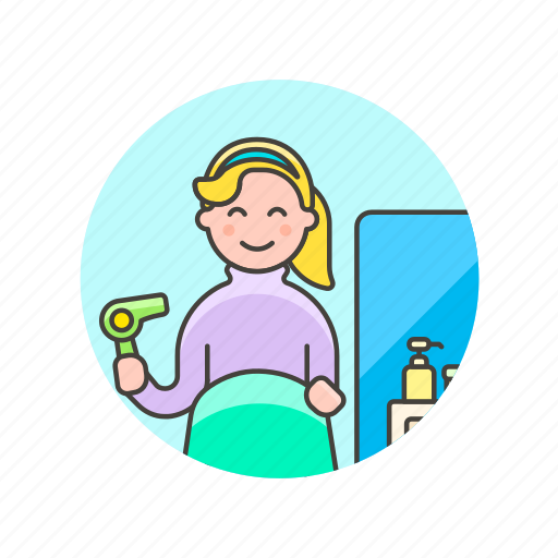 Barber, dresser, hair, hairstyle, salon, service, woman icon - Download on Iconfinder