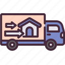 truck, transport, mover, home, house, moving, service