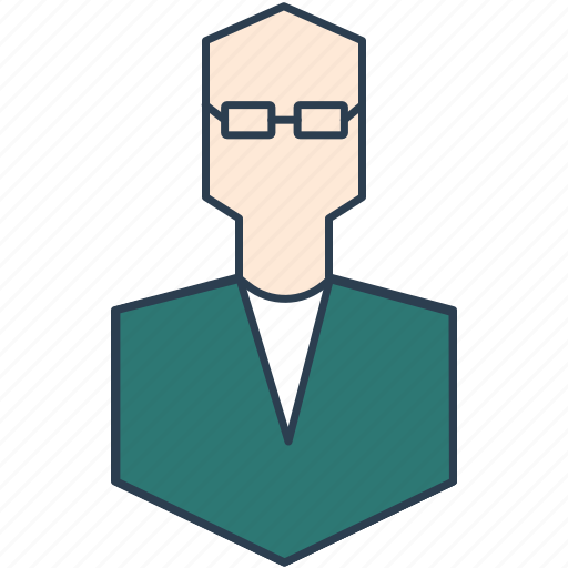 Clever, man with glasses, manager, smart, staff icon - Download on Iconfinder
