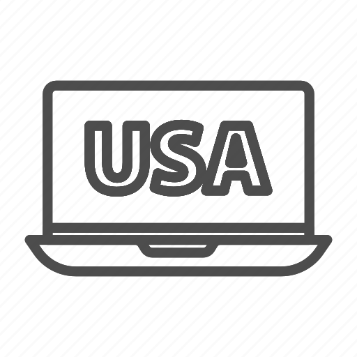 Usa, laptop, flag, america, united, computer, concept icon - Download on Iconfinder