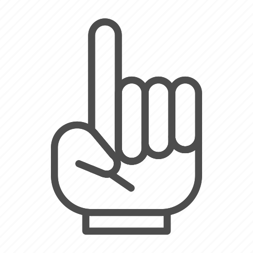 Finger, foam, hand, number, support, fan, america icon - Download on Iconfinder