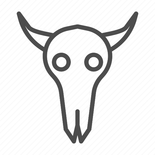 Skull, buffalo, bull, animal, head, skeleton, cow icon - Download on Iconfinder