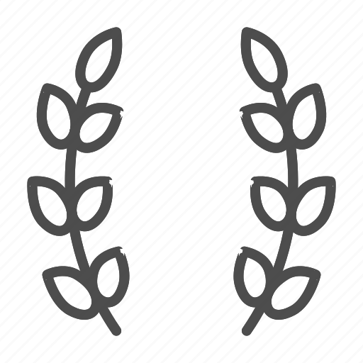 Wreath, laurel, branch, frame, isolated, award, greece icon - Download on Iconfinder
