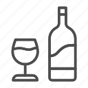 bottle, wine, glass, drink, alcohol, isolated, bar, beverage