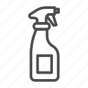 spray, bottle, cleaning, detergent, liquid, equipment, isolated, container