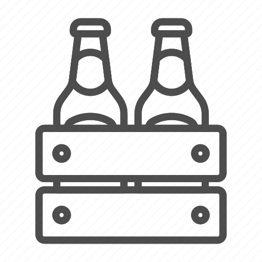 Beer, alcohol, bottle, drink, pack, box, wooden icon - Download on Iconfinder