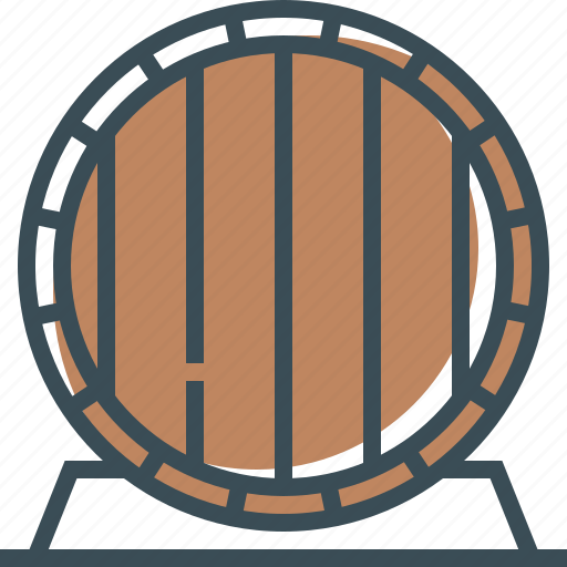 Barrel, barrel of beer, beer, outline icon - Download on Iconfinder