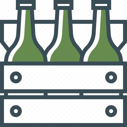 Beer bottle, beer box, green, outline, set of beer icon - Download on Iconfinder