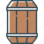 barrel, barrel of beer, beer, brown, outline 