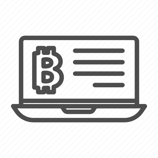 Bitcoin, money, finance, currency, laptop, coin, internet icon - Download on Iconfinder