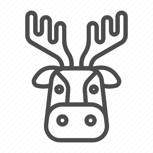 Deer, head, animal, wild, silhouette, element, art icon - Download on Iconfinder