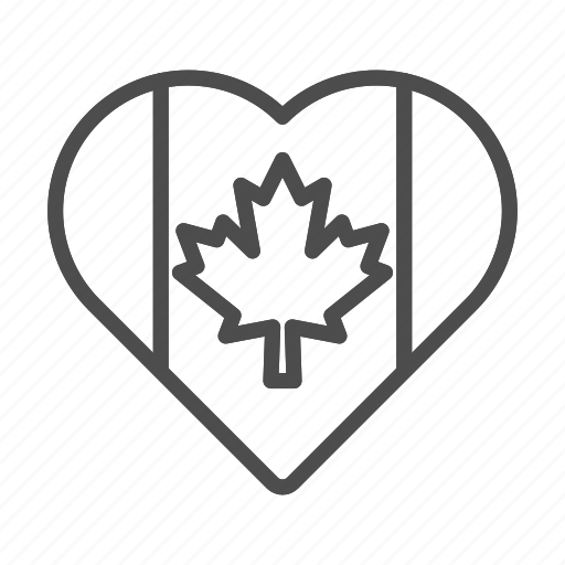 Canada, heart, flag, national, nation, country, love icon - Download on Iconfinder